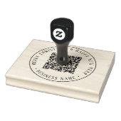 4X5 Zakelijke QR-code Kerst Rond Rubberstempel (Stempel)