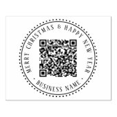 4X5 Zakelijke QR-code kerstvakantie Rubberstempel (Afrduk)