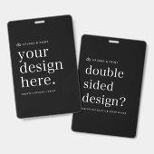 4x6 Badge ID kaart | Naam Badges op Maat Ontwerpen (Voor- en achterkant)