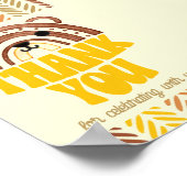 4x6 Bedankt Boho Woodland Beer Verjaardag Poster (Hoek)