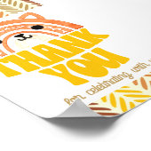 4x6 Bedankt Boho Woodland Fox Verjaardag Poster (Hoek)