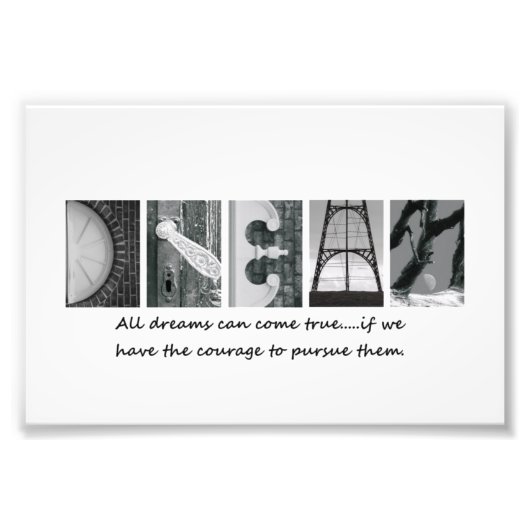 4x6 Dream Alphabet Fotografie Foto Afdruk (Voorkant)
