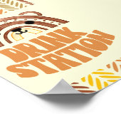 4x6 Drink Station Boho Woodland Beer Verjaardag Poster (Hoek)