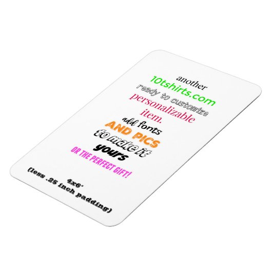 4x6" Flexibele fotomagneet Magneet (Linkerzijde)