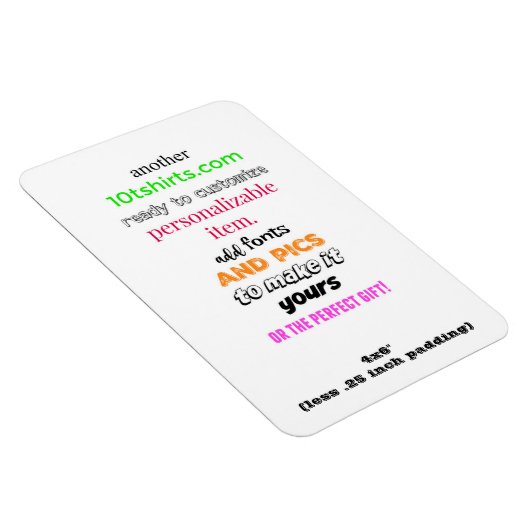 4x6" Flexibele fotomagneet Magneet (Rechterzijde)