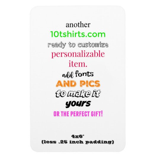 4x6" Flexibele fotomagneet Magneet (Verticaal)