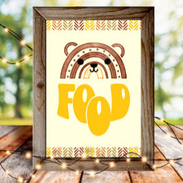 4x6 Food Station Boho Woodland Beer Verjaardag Poster