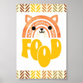 4x6 Food Station Boho Woodland Fox Verjaardag Poster (Voorkant)
