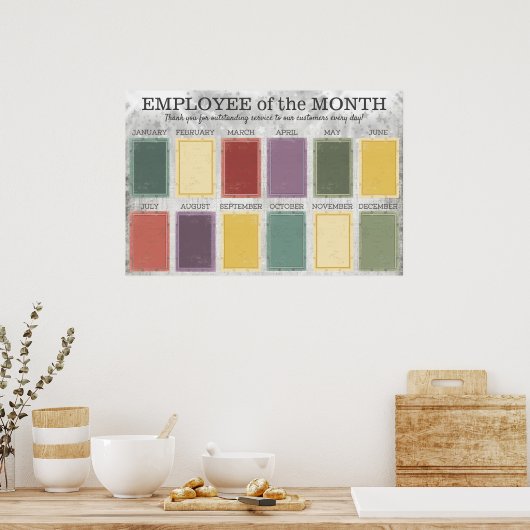 4X6 fotobordsessie-medewerker van maand poster (Keuken)