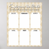 4X6 fotobordwerknemer van het maand poster (Voorkant)
