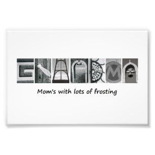 4x6 Grandma Alphabet Photo Print Foto Afdruk