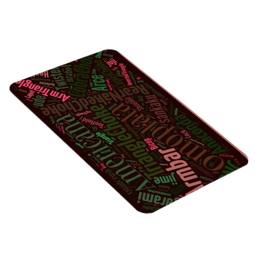 4x6 Inzendingen Word Cloud Magnet Magneet (Rechterzijde)