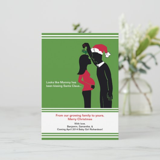 4x6 Kerstzwangerschappen Kaarten en mammie (Staand voorkant)