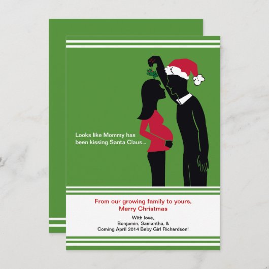 4x6 Kerstzwangerschappen Kaarten en mammie (Voorkant / Achterkant)