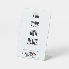 4x6 partij, douche of huwelijk reclamebord met voetstuk