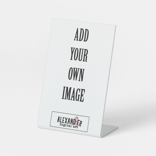 4x6 partij, douche of huwelijk reclamebord met voetstuk (Voorkant)