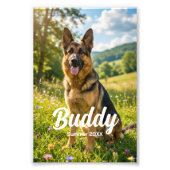4x6 Pet Photo Print Personalized with Name & Date Foto Afdruk (Voorkant)