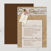 4x6 richtingen Kaart Kraft Papier Kant Twine Bow (Voorkant / Achterkant)