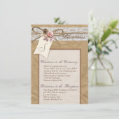 4x6 richtingen Kaart Kraft Papier Kant Twine Bow (Staand voorkant)