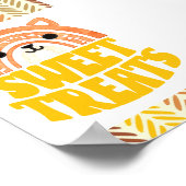 4x6 snoepjes Boho Woodland Fox Verjaardags Dessert Poster (Hoek)