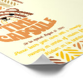 4x6 Tijdcapsule Boho Woodland Beer Verjaardag Poster (Hoek)