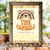 4x6 Tijdcapsule Boho Woodland Beer Verjaardag Poster
