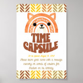 4x6 Tijdcapsule Boho Woodland Fox Verjaardag Poster (Voorkant)
