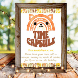 4x6 Tijdscapsule Boho Woodland Vos Verjaardag Poster
