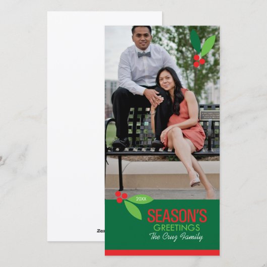 4x8 1 Foto Holly Design Flat Kaart (Voorkant / Achterkant)