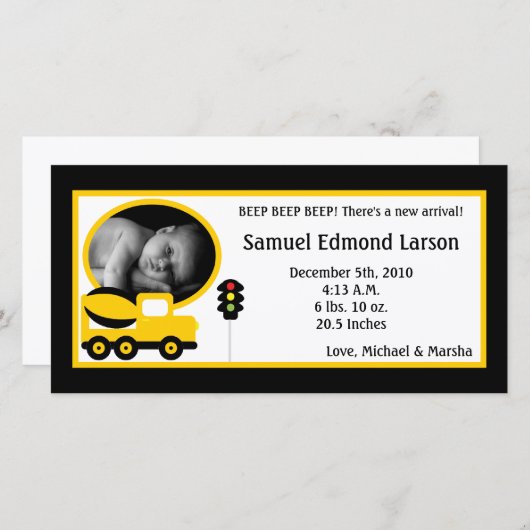 4x8 Aankondiging geboorte foto (Voorkant / Achterkant)