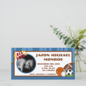 4x8 All Star Blue Photo Announement Aankondiging (Staand voorkant)