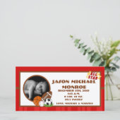 4x8 All Star Red Photo Aankondiging (Staand voorkant)