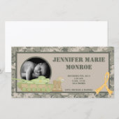 4x8 ARMY ACU Camoflauge Foto Aankondiging Geboorte (Voorkant / Achterkant)