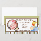 4x8 Foto Geboorte Aankondiging Oerwoud Spelen (Voorkant / Achterkant)