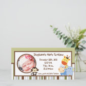 4x8 Foto Geboorte Aankondiging Oerwoud Spelen (Staand voorkant)