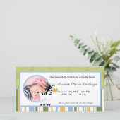 4x8 Foto Geboorte Aankondiging Safari Vrienden Zeb (Staand voorkant)