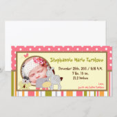 4x8 Foto Geboorte Aankondiging Tropische Punch Mei (Voorkant / Achterkant)