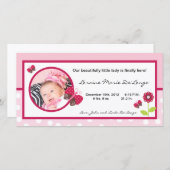 4x8 Foto Geboorteaankondiging Besentuin Lieveheers Aankondiging (Voorkant / Achterkant)