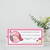 4x8 Foto Geboorteaankondiging Besentuin Lieveheers Aankondiging (Staand voorkant)