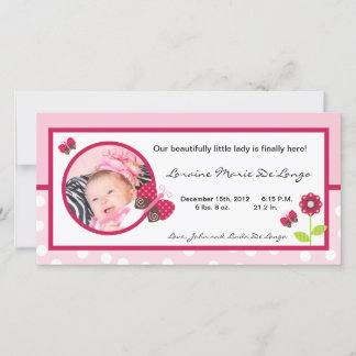 4x8 Foto Geboorteaankondiging Besentuin Lieveheers Aankondiging