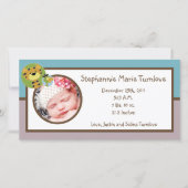 4x8 Foto Geboorteaankondiging Jungle Tales Safari Aankondiging (Voorkant)