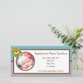 4x8 Foto Geboorteaankondiging Jungle Tales Safari Aankondiging (Staand voorkant)