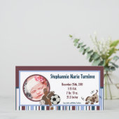 4x8 Foto Geboorteaankondiging Lil League Puppy Hon Aankondiging (Staand voorkant)