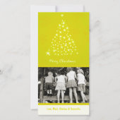 4x8 Gele Sneeuwvlok Kerstboom FOTO Kerstkaart (Voorkant)