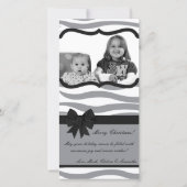 4x8 Grijs Zwart Zebra Prin FOTO Kerst Kaart (Voorkant)