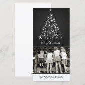 4x8 Grijze Sneeuwvlok XMAS Boom FOTO Kerst Kaart (Voorkant / Achterkant)