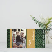 4x8 groene gebladerte FOTO Thanksgiving kaart (Staand voorkant)