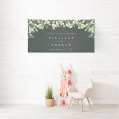 4'x8' Groene Snowberry + Eucalyptus Bruiloft Welko Spandoek (Insitu)