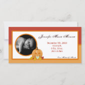 4x8 Herfst Herfst Pompoen Foto Geboorteaankondigin Aankondiging (Voorkant)