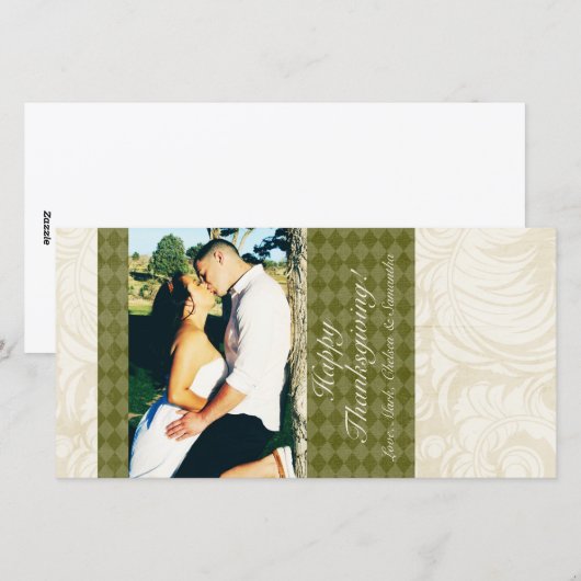 4x8 Herfstboom Foliage FOTO Thanksgiving Kaart (Voorkant / Achterkant)